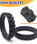 Anti Slip Replacement Tire Set For J7 I7 S9 500 600 700 800 900 E3 E5 Robot Vacuum Cleaners, heavy duty black rubber tires