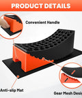 Tire Change Ramp For Trailers And Campers Lifts Up To 6.3 Inches No Jack Needed Anti Slip Ramp With Chocks Carry Bag Dual Axle