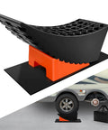 Tire Change Ramp For Trailers And Campers Lifts Up To 6.3 Inches No Jack Needed Anti Slip Ramp With Chocks Carry Bag Dual Axle