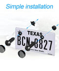 ✝️ YALOK Anti Theft License Plate Screws Kits with Rustproof Stainless Steel, M6 Tamper Proof Fastener Nut, Caps for Car Tag Mounting