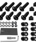 Complete set of YALOK Anti Theft License Plate Screws Kits- Rustproof Stainless Steel Car Tag Plate Mounting Hardware, M6 (1/4")