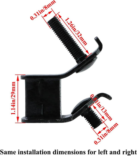 Side view of anti-vibration rubber mount with measurements, ideal to protect your open-frame generator with this anti vibration rubber mount set.
