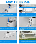 Installation instructions for anti vibration mini split mounting base for 12000BTU to 24000BTU condensers and HVAC systems.