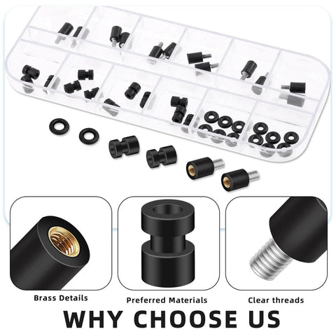36 Pcs Anti Vibration Standoffs And Rubber Damper Balls Set For Flight Controller with screws and O-rings in clear case