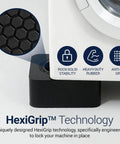 Close-up of Anti Vibration Pads for Washing Machine and Dryer Set of 4 Universal Leveling Feet with HexiGrip technology.