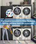 Anti Vibration Pads for Washing Machine and Dryer Set of 4 Universal Support Feet installed, easy cleaning demonstration