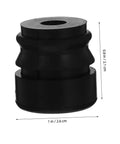 Black anti vibration rubber mount for chainsaws, 1x0.8 inches, designed for 52 to 58cc gasoline chainsaws; improves operation comfort.