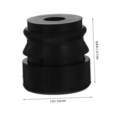 Black anti vibration rubber mount for chainsaws, 1x0.8 inches, designed for 52 to 58cc gasoline chainsaws; improves operation comfort.