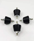 Anti vibration rubber isolator mounts with M8-1.25 studs in a four-pack featuring durable rubber and metal for outdoor units