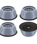 Set of 4 Anti Vibration Pads for Washing Machine and Dryer, gray rubber noise cancelling support feet