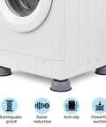 Heavy Duty Anti Vibration Pads For Washing Machines And Dryers, Stabilizer Set on washing machine, shown from side