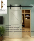 European Style Barn Door Handle Antique Metal Door Pull Handle for sliding door with wood paneling in room