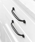10 Pack Antique Black Cabinet Handles For Kitchen And Bedroom, 4 Inch Screw Spacing 102mm, Solid Zinc Alloy Drawer Pulls installed