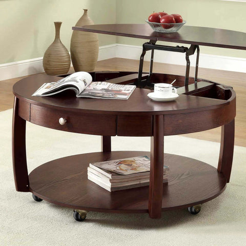 Oval coffee table with hidden storage on 2 Inch Antique Brass Ball Casters Without Brake Vintage Swivel Plate Caster Wheels Set of 4