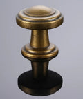 Antique Brass Cabinet Knobs 10 Pack For Kitchen Cabinets And Drawers Premium Alloy Hardware shown up-close with classic round design.