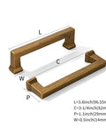 Antique Brass Cabinet Pulls 2 Pack With Three And One Quarter Inch Hole Center 82mm Heavy Duty Solid Hardware Handles dimensions