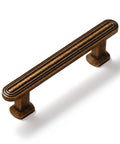10 Pack Antique Brass Cabinet Pulls 3 Inch 76mm for Kitchen Cabinets Drawers Cupboards, solid zinc alloy, classic design, top view