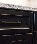 Antique Brass Cabinet Pulls Set Of 12 With 5 Inch Center Vintage Retro Bronze Kitchen Hardware Smooth Touch Drawer Handles installed