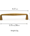 10 Pack Antique Brass Cabinet Pulls Three And Three Quarter Inch Center To Center Spacing Dresser Drawer Handles with dimensions