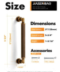 Antique Brass Cabinet Pulls Set Five Inch Center Knurled Vintage Drawer Pulls size and dimensions diagram