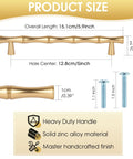 Antique Brass Cabinet Pulls Set Of 6 Five Inch Center To Center Zinc Alloy Heavy Duty Dresser Handles with screws diagram