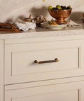 Antique Brass Cabinet Pulls Set Five Inch Center Knurled Vintage Drawer Pulls on kitchen cabinet, durable zinc alloy