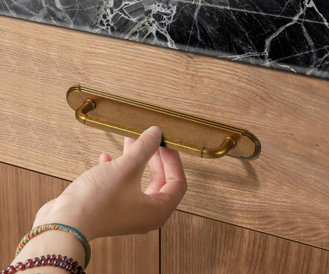 Hand opening cabinet with Two Pack Antique Brass Cabinet Pulls With Backplates And Spacers 5 Inch Center To Center Drawer Handles.