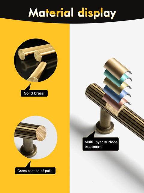 Antique Brass Cabinet Pulls 6.3 Inch Hole Center 160mm showing solid brass material and multi-layer surface treatment.