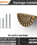 Brushed Antique Brass Cabinet Pulls 6 Pack 3 Inch Vintage Half Moon Sunflower Drawer Handles with nickel plated screws