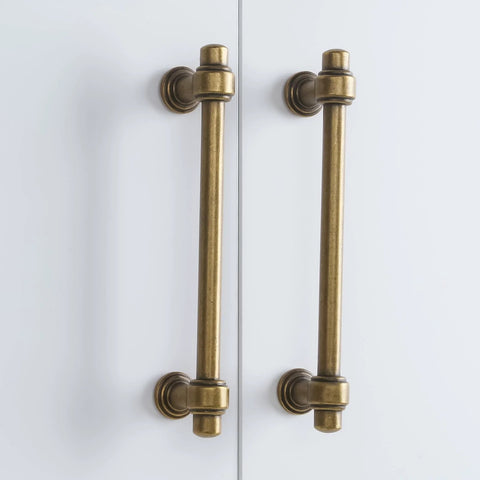 10 Pack Antique Brass Cabinet Pulls 5 Inch Drawer Handles For Kitchen Cabinets Cabinet Hardware Durable Alloy Pulls For Drawers And Doors