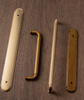 Two Pack Antique Brass Cabinet Pulls With Backplates And Spacers 5 Inch Center To Center Drawer Handles Vintage Retro Zinc Alloy