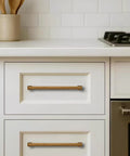 Kitchen with Antique Brass Cabinet Pulls 2 Pack With Three And One Quarter Inch Hole Center 82mm Heavy Duty Solid Hardware Handles