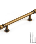 Antique Brass Drawer Pulls Set Of 10 Three And Three Quarters Inch Center To Center Solid Zinc Alloy Aged Bronze Cabinet Handles