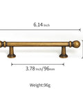 Antique Brass Drawer Pulls Set Of 10 Three And Three Quarters Inch Center To Center Solid Zinc Alloy Aged Bronze Cabinet Handles