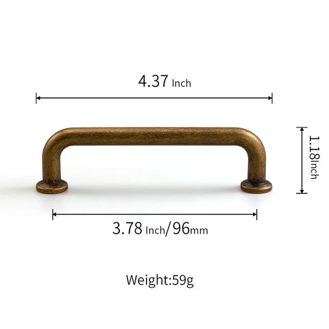 Six Pack Antique Brass Dresser Drawer Pulls Three And Three Quarters Inch Center To Center Solid Aged Bronze Cabinet Handles dimensions