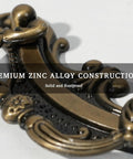 Close-up of Antique Brass Drawer Pulls 8 Pack With 2-1/2 Inch Hole Centers 64mm 94mm Overall Length Zinc Alloy Decorative Hardware