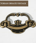 Antique Brass Drawer Pulls 8 Pack With 2-1/2 Inch Hole Centers 64mm 94mm Overall Length Zinc Alloy Victorian Style Handle