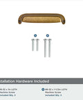 10 Pack 3 Inch Hole Center Vintage Drawer Pulls Antique Brass Cabinet Handles Cup Pulls with screws shown
