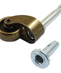 4 Pack 1 Inch Swivel Stem Ball Caster Wheels Zinc Alloy Antique Brass With Socket Mounting For Furniture Desks Tables