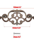4 Pack 3.25 Inch Center To Center Antique Bronze Bail Drawer Pulls Drop Swing Handles shown with 82 mm hole center