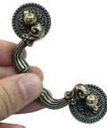 Set Of 2 Vintage Bail Pull Handles With 2.5 Inch Hole Spacing Antique Bronze Cabinet Pulls For Cabinets Furniture And Drawers