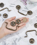 Four 3.6 Inch Vintage Bail Pull Handles Antique Bronze Furniture Hardware Set For Cabinets And Drawers Center To Center Drop Pulls