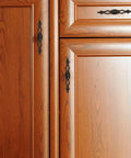 Vintage Style Alloy Cabinet Handles With Plate Six Point Three Inch Long 160mm 22mm Wide Durable Brushed Finish on kitchen cabinet