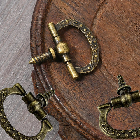24 Pcs Mini Cabinet Pulls 24x27mm Metal Screw In Drawer Handles For Jewelry Boxes And Small Furniture Antique Bronze Finish
