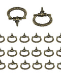 24 Pcs Mini Cabinet Pulls 24x27mm Metal Screw In Drawer Handles For Jewelry Boxes And Small Furniture Antique Bronze Finish