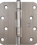 4 Inch Ball Bearing Door Hinges With Five Eighth Inch Radius Corners In Antique Nickel Finish Durable Steel Construction