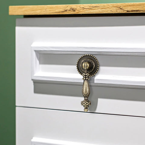 Six Antique Style Teardrop Cabinet Pulls With Mounting Screws In Vintage Bronze Finish Zinc Alloy For Cabinets Dressers Wardrobes