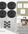 4 Pack Replacement Wheels For Antique Treadle Sewing Machines, 1.32 Inch Diameter And 0.39 Inch Width, image with screws and washers