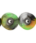 Apex 61D Slim Bowl Fingerboard Wheels With 7.5mm Urethane And ABEC 9 Stealth Bearings, Spooky Swirl Colorway