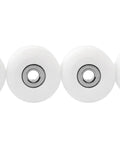 New Street Style Apex Fingerboard Wheels With 71D Urethane, 7.7mm Diameter And Ultra Spin Bearings, Made In USA, White Snow Colorway